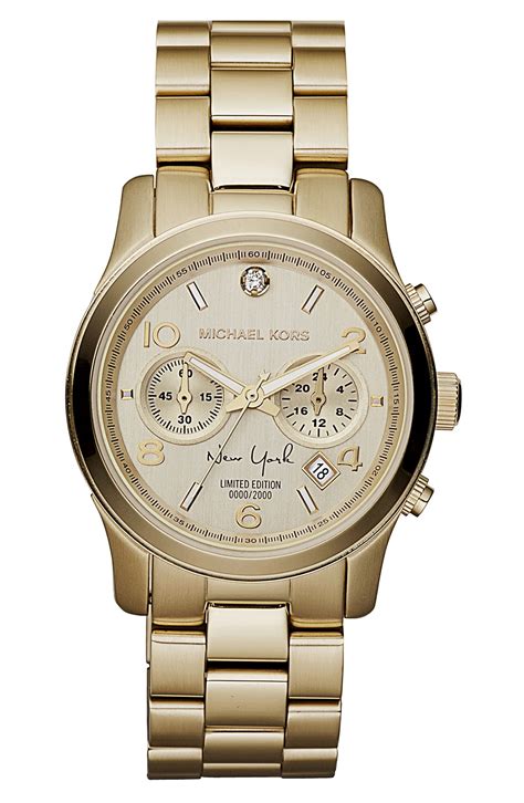 michael kors all gold watch mens|michael kors runway chronograph.